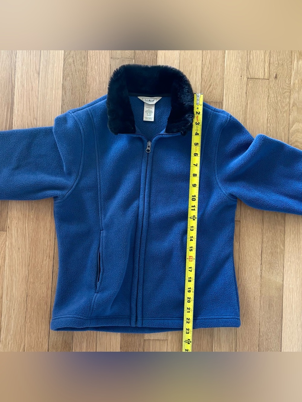LL Bean Fleece Jacket Full Zip Fur Collar Light Purple XS L.L. Bean Womens - Picture 6 of 7